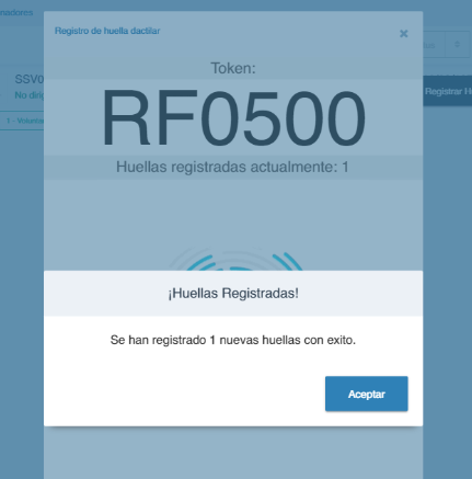 Huellas registradas en DAR